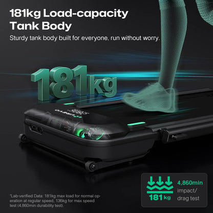 Foldbart løbebånd FoldiMix 5L – Kompakt & støjsvagt til hjemmetræning