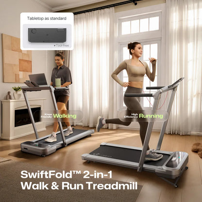 UREVO FoldiMix 5L Pro – Foldbart & Støjsvagt Løbebånd til Hjemmet