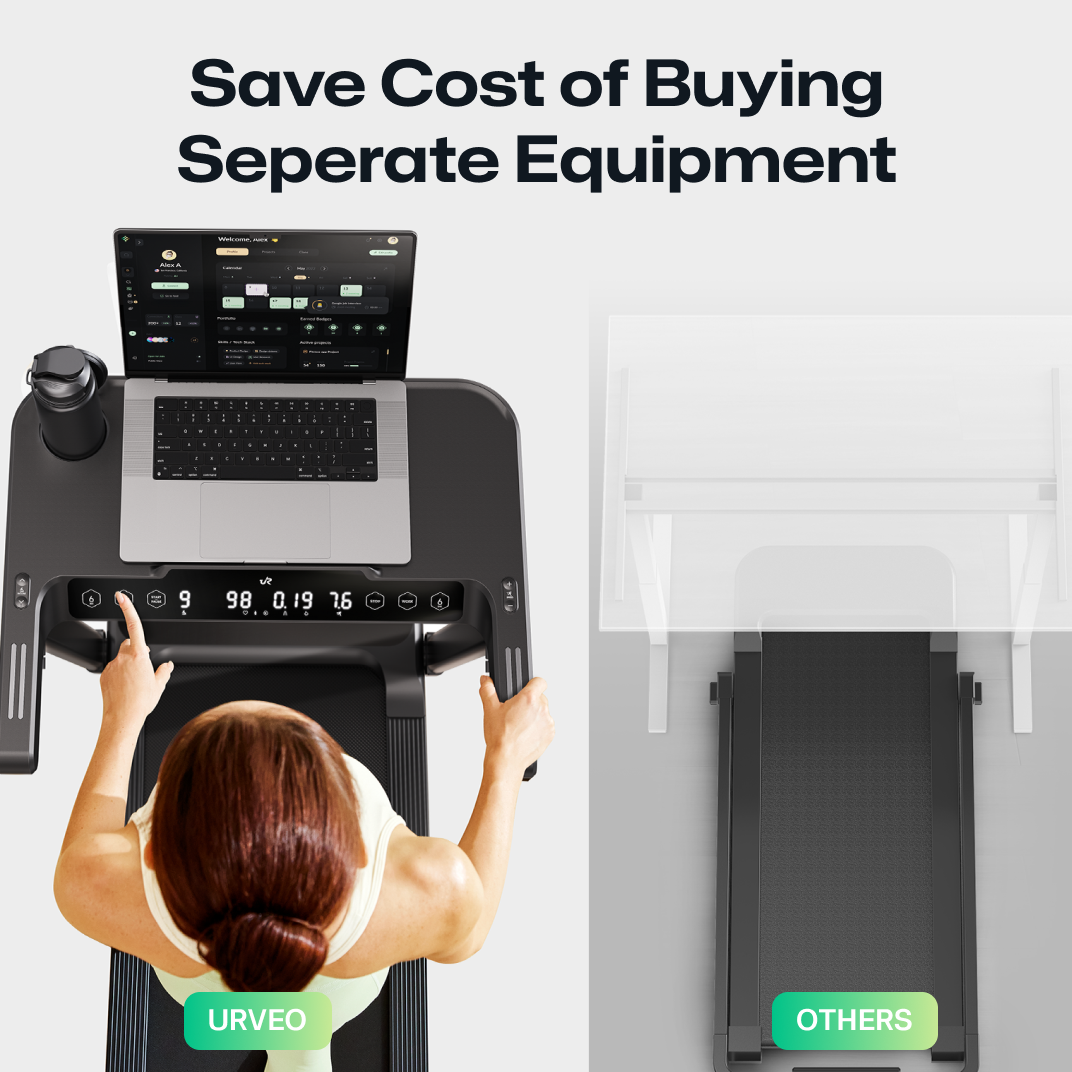 UREVO Foldi 3S – Smart & Støjsvagt Foldbart Løbebånd til Hjemmet