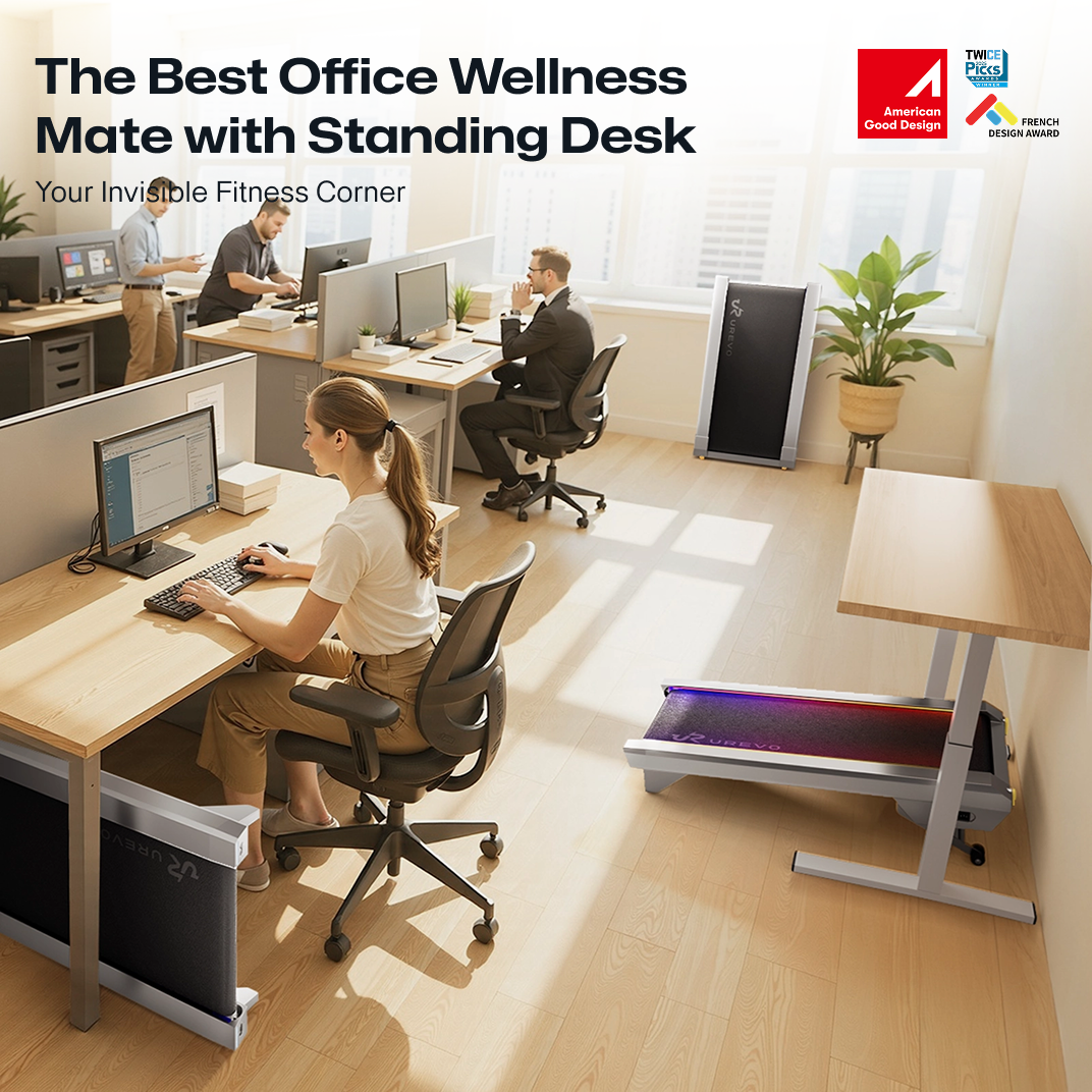 UREVO CyberPad – Smart Under-Desk Løbebånd til Kontor & Hjem