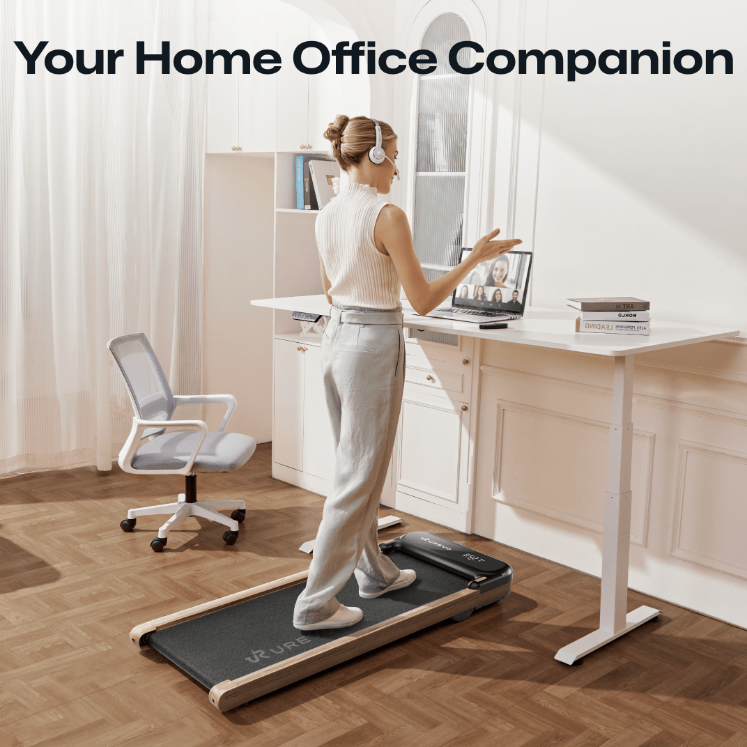 UREVO SpaceWalk E4W – Smart & Støjsvagt Under-Desk Løbebånd til Hjemmet