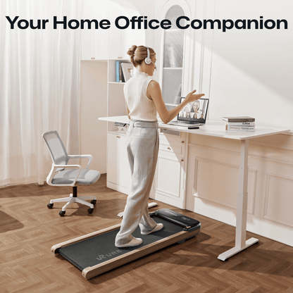 UREVO SpaceWalk E4W – Smart & Støjsvagt Under-Desk Løbebånd til Hjemmet