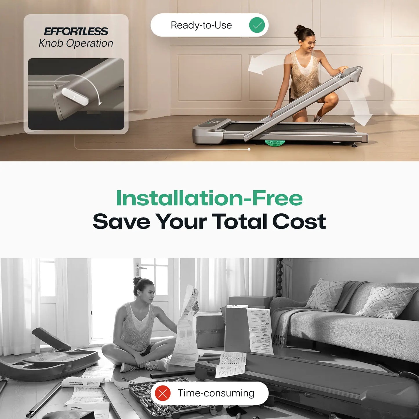 UREVO FoldiMix 5 Pro – Foldbart & Smart Løbebånd til Hjemmet