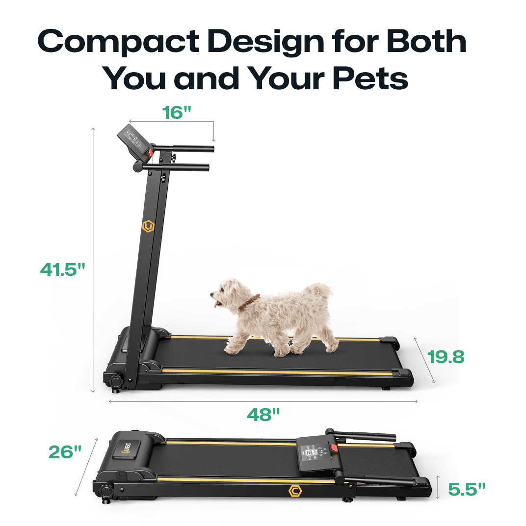 UREVO Foldi Mini – Ultra-Kompakt & Støjsvagt Foldbart Løbebånd
