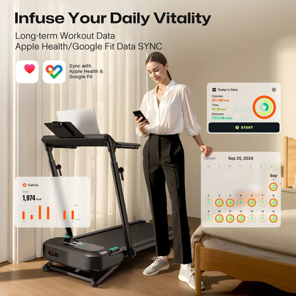 Foldbart løbebånd FoldiMix 5L – Kompakt & støjsvagt til hjemmetræning