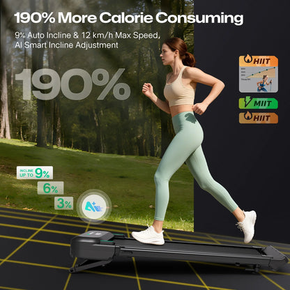 Foldbart løbebånd FoldiMix 5L – Kompakt & støjsvagt til hjemmetræning