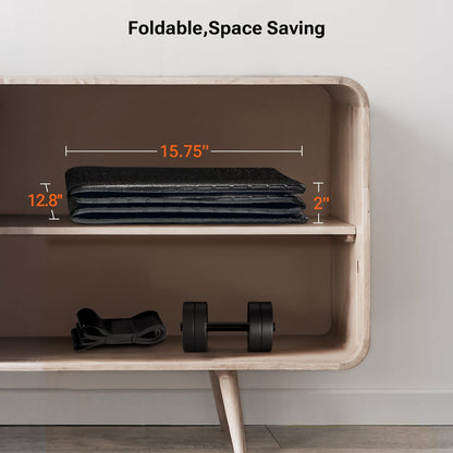 UREVO Løbebåndsmåtte | Sammenklappelig, støjdæmpende & skridsikker