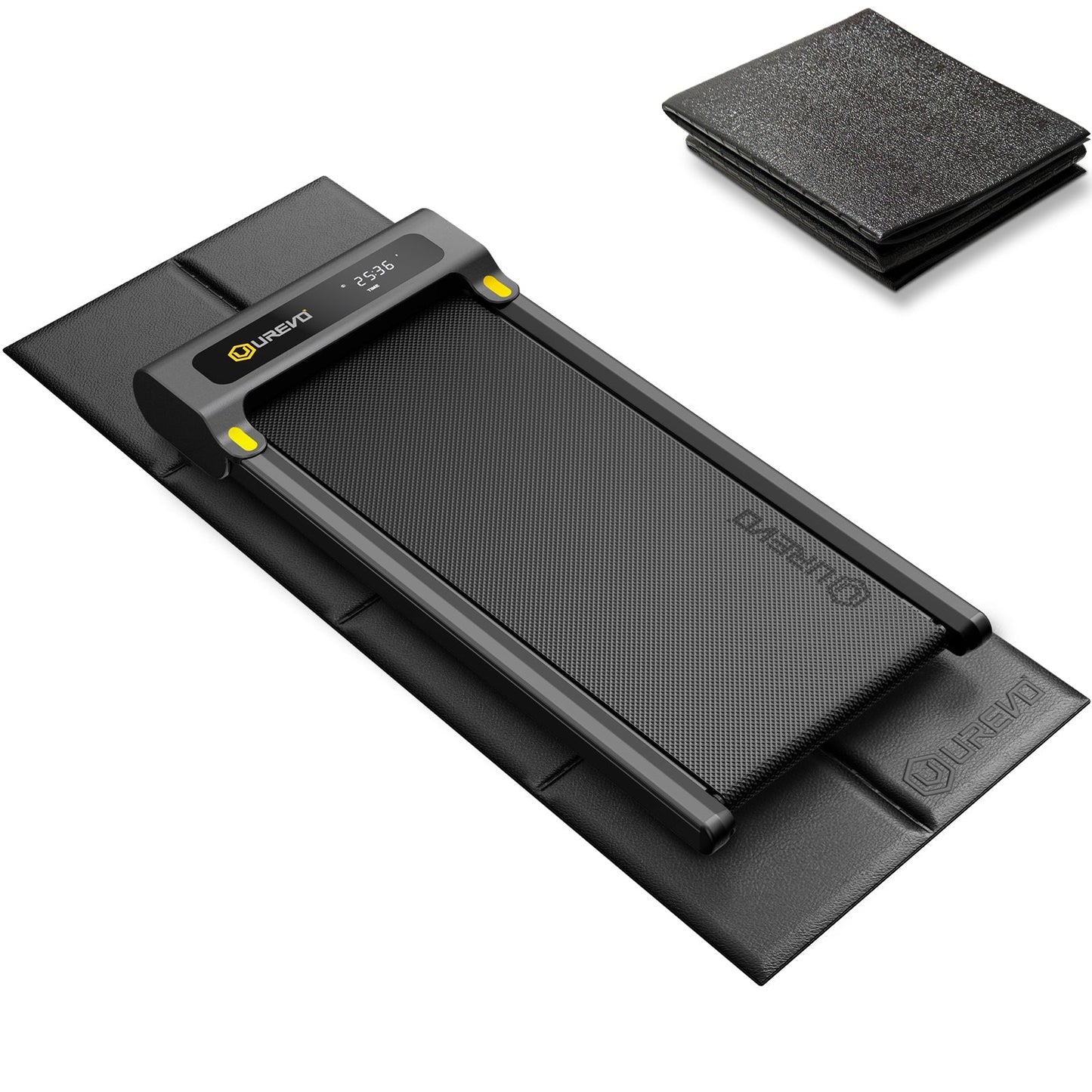 UREVO Løbebåndsmåtte | Sammenklappelig, støjdæmpende & skridsikker